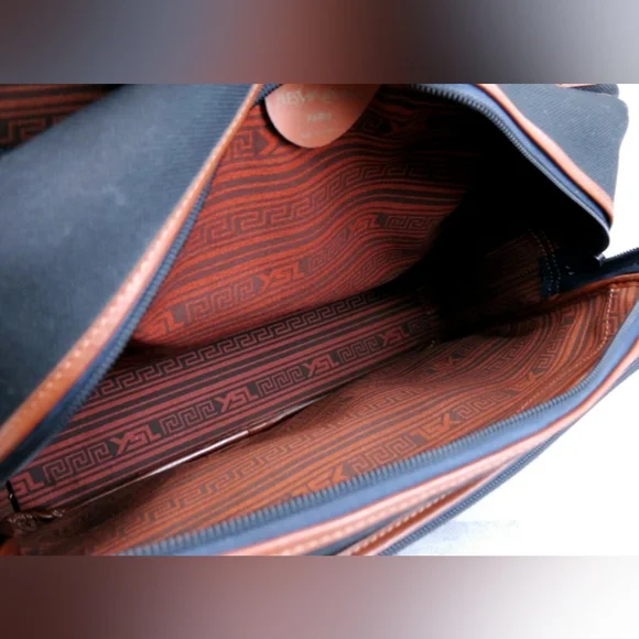 Yves Saint Laurent Black & Brown Travel Duffle Bag - Picture 8 of 11